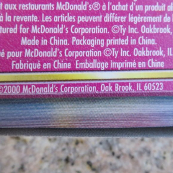 McDonalds Ty Teenie The End Bear 2000 NIB (240V) - Picture 4 of 4